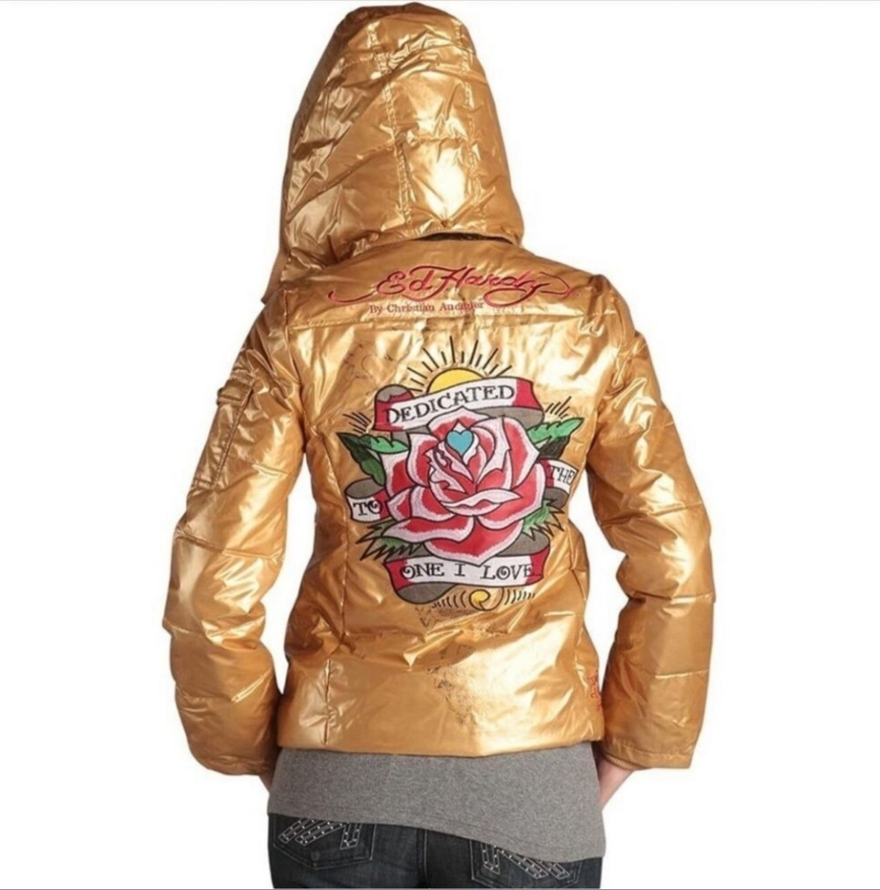 Ed Hardy Gold Women's Jacket